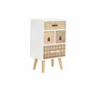 Nightstand DKD Home Decor Natural White Natural rubber Maroon Paolownia wood 40 x 30 x 48 cm