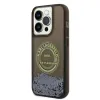 Karl Lagerfeld Liquid Glitter Round RSG Logo Case - Case for iPhone 14 Pro (Black)