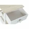 Chest of drawers DKD Home Decor White Natural wicker Paolownia wood 40 x 29 x 42,5 cm