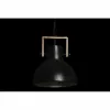 Ceiling Light DKD Home Decor Brown Black Metal Mango wood 50 W 40 x 40 x 49 cm