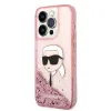 Karl Lagerfeld Liquid Glitter NFT Karl's Head - Case for iPhone 14 Pro Max (Pink)