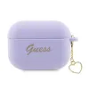 Guess Silicone Heart Charm - Case for Apple AirPods Pro 2 (Purple)