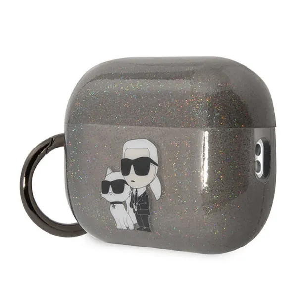 Karl Lagerfeld Glitter NFT Karl & Choupette - Case for Apple AirPods Pro 2 (Black)