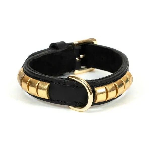 Dog collar Gloria Duna Black Golden (60 x 2.5 cm)