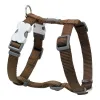 Dog Harness Red Dingo Smooth Brown