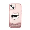 Karl Lagerfeld Liquid Glitter NFT Choupette Head - Case for iPhone 14 Plus (Pink)