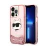 Karl Lagerfeld Liquid Glitter NFT Choupette Head - Case for iPhone 14 Pro Max (Pink)