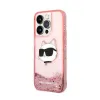 Karl Lagerfeld Liquid Glitter NFT Choupette Head - Case for iPhone 14 Pro Max (Pink)