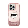 Karl Lagerfeld Liquid Glitter NFT Choupette Head - Case for iPhone 14 Pro Max (Pink)