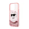 Karl Lagerfeld Liquid Glitter NFT Choupette Head - Case for iPhone 14 Pro Max (Pink)