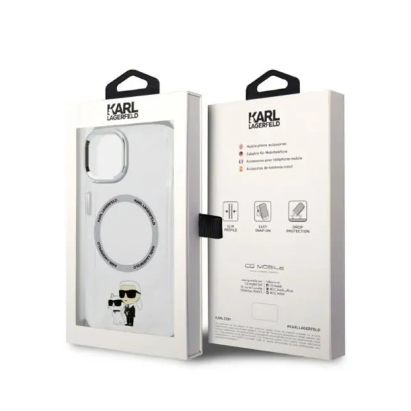 Karl Lagerfeld IML NFT Karl & Choupette MagSafe - Case for iPhone 14 Plus (Clear)