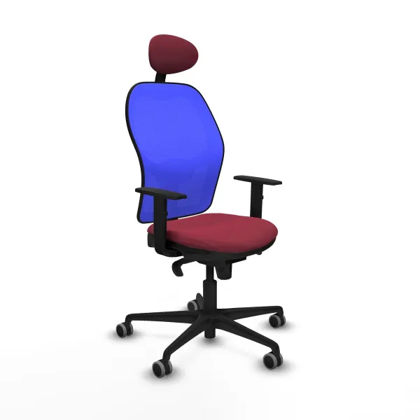 Office Chair with Headrest Jorquera Piqueras y Crespo 1D036G1 Maroon