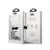 Karl Lagerfeld Liquid Glitter NFT Choupette Head - Case for iPhone 14 Plus (Silver)