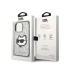 Karl Lagerfeld NFT Glitter Choupette Patch- Case for iPhone 14 Pro Max (Silver)