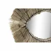 Wall mirror DKD Home Decor Crystal Natural Jute (54 x 3 x 34 cm)