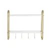 Wall mounted coat hanger DKD Home Decor Metal MDF Glam (50 x 15 x 43 cm)