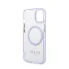 Guess Gold Outline Translucent MagSafe - Case for iPhone 14 (Purple)