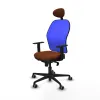 Office Chair with Headrest Jorquera Piqueras y Crespo 1D036G1 Blue Brown