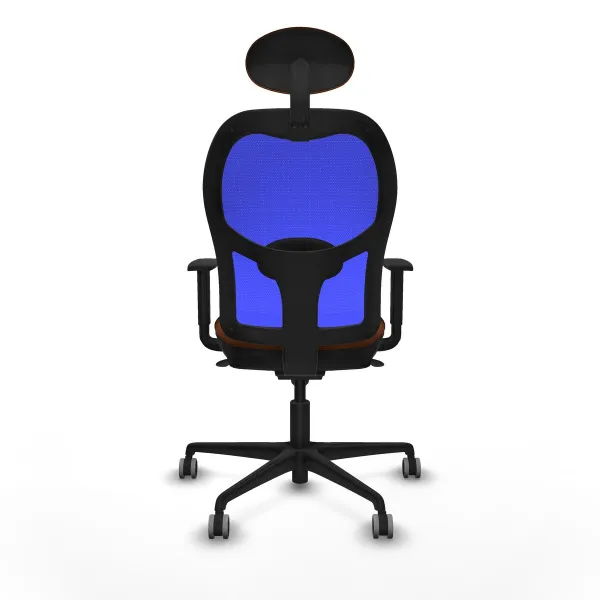 Office Chair with Headrest Jorquera Piqueras y Crespo 1D036G1 Blue Brown