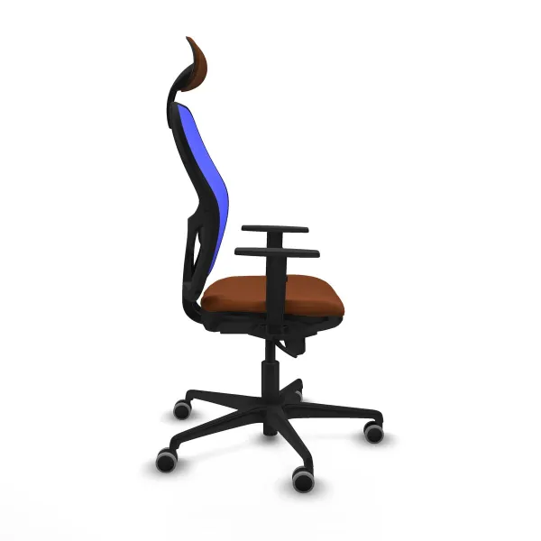 Office Chair with Headrest Jorquera Piqueras y Crespo 1D036G1 Blue Brown