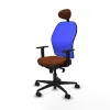 Office Chair with Headrest Jorquera Piqueras y Crespo 1D036N1 Blue Brown