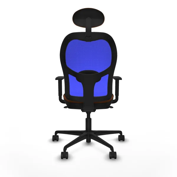 Office Chair with Headrest Jorquera Piqueras y Crespo 1D036N1 Blue Brown