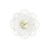 Wall Clock DKD Home Decor Flower Golden Metal (57 x 4 x 57 cm)