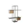 Shelves DKD Home Decor Black Metal Copper 2 Shelves (50 x 16 x 60 cm)