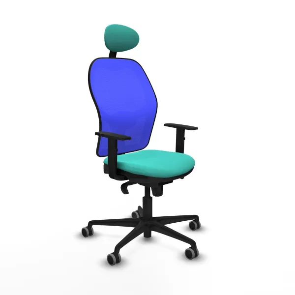 Office Chair with Headrest Jorquera Piqueras y Crespo 1D036G1 Turquoise