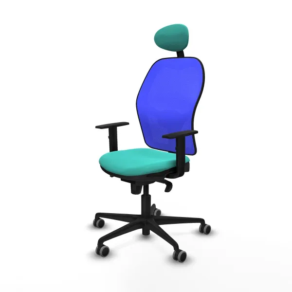 Office Chair with Headrest Jorquera Piqueras y Crespo 1D036G1 Turquoise