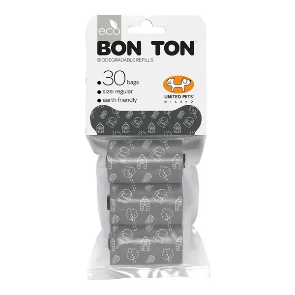 Sanitary bags United Pets Bon Ton Regular Dog Grey (3 x 10 uds)