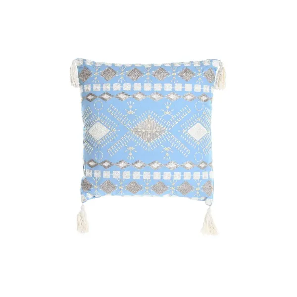 Cushion DKD Home Decor Blue White 40 x 15 x 40 cm