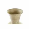 Vase DKD Home Decor Natural Silver Golden Mother of pearl Bamboo Tropical Leaf of a plant (25 x 25 x 53 cm)