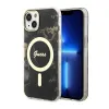 Guess Golden Marble MagSafe - Case for iPhone 14 (Black)