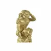 Decorative Figure DKD Home Decor Golden Monkeys 9 x 7 x 25 cm