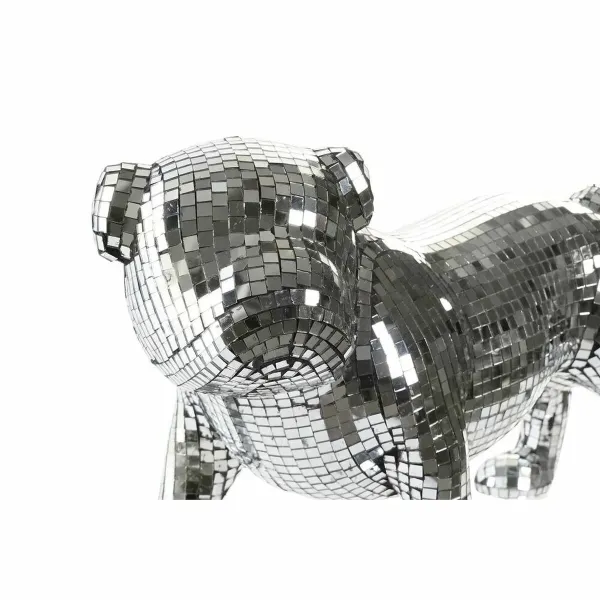 Decorative Figure DKD Home Decor English Silver Bulldog Resin Modern (45,5 x 21,5 x 25 cm)