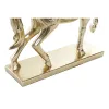 Decorative Figure DKD Home Decor 34 x 9,5 x 33,5 cm Horse Silver Golden (2 Units)