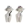 Decorative Figure DKD Home Decor 18,5 x 15 x 31 cm Lady Pink White (2 Units)