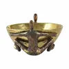 Decorative Figure DKD Home Decor Bowl Golden Copper Resin Persons Modern (23 x 20 x 12 cm)