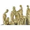 Decorative Figure DKD Home Decor Golden Resin Dark grey Persons Modern (45,3 x 6,8 x 13,7 cm)