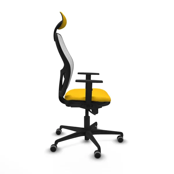 Office Chair with Headrest Jorquera Piqueras y Crespo 1D036G1 Yellow