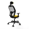 Office Chair with Headrest Jorquera Piqueras y Crespo 1D036N1 Yellow