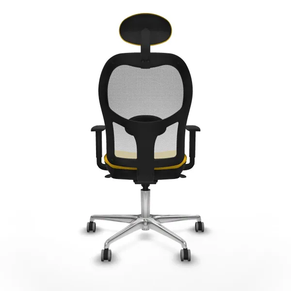 Office Chair with Headrest Jorquera Piqueras y Crespo 1D086G1 Yellow
