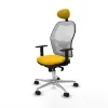 Office Chair with Headrest Jorquera Piqueras y Crespo 1D086N1 Yellow