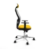 Office Chair with Headrest Jorquera Piqueras y Crespo 1D086N1 Yellow