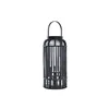 Lantern DKD Home Decor Crystal Black Bamboo (24 x 24 x 51 cm)