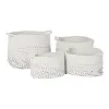 Basket set DKD Home Decor White Black Boho 36 x 36 x 33 cm (4 Pieces)