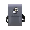 Karl Lagerfeld Saffiano NFT Karl & Choupette - Bag for smartphone and accessories (Silver)