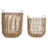 Basket set DKD Home Decor Rattan (40 x 40 x 51,5 cm)