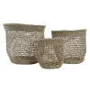 Basket set DKD Home Decor 35 x 35 x 35 cm Boho